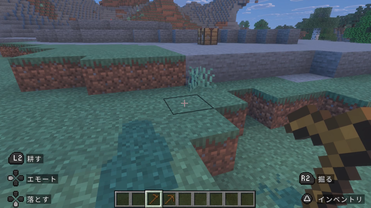 俄然やる気のピートだが、手に持っているのはツルハシ…いや、クワ！？