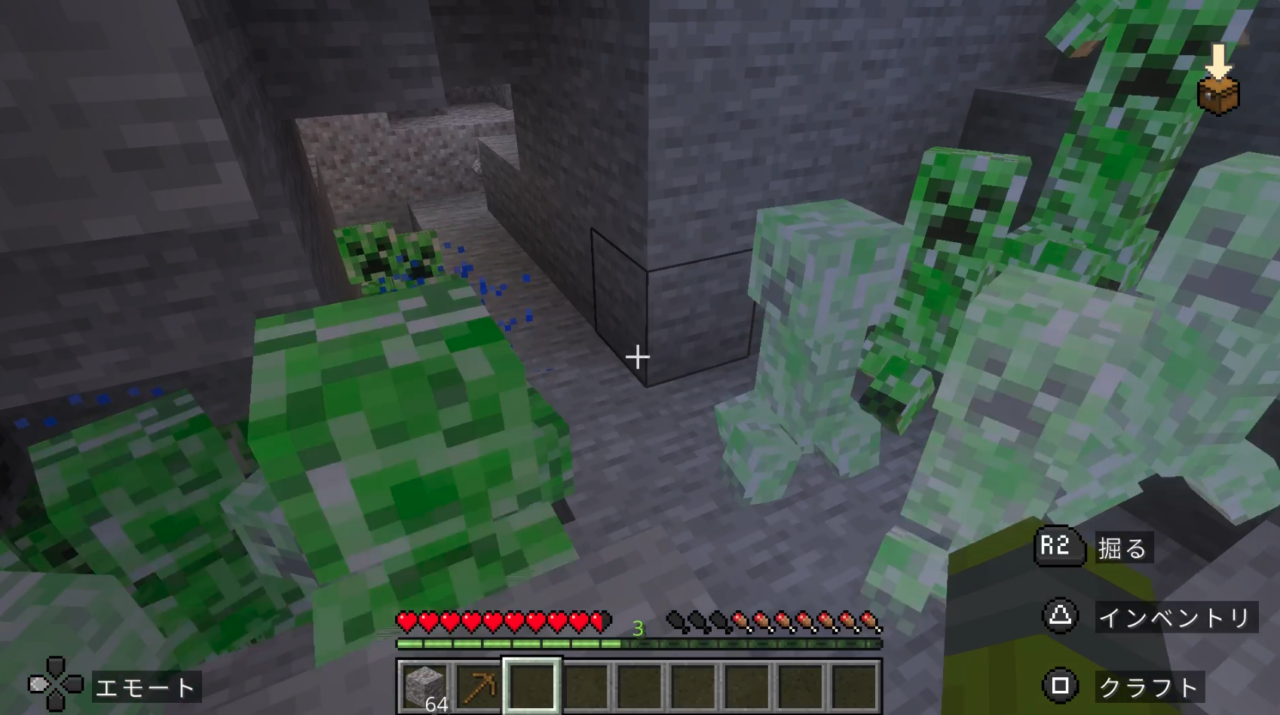 クリーパーの大群に取り囲まれた！！