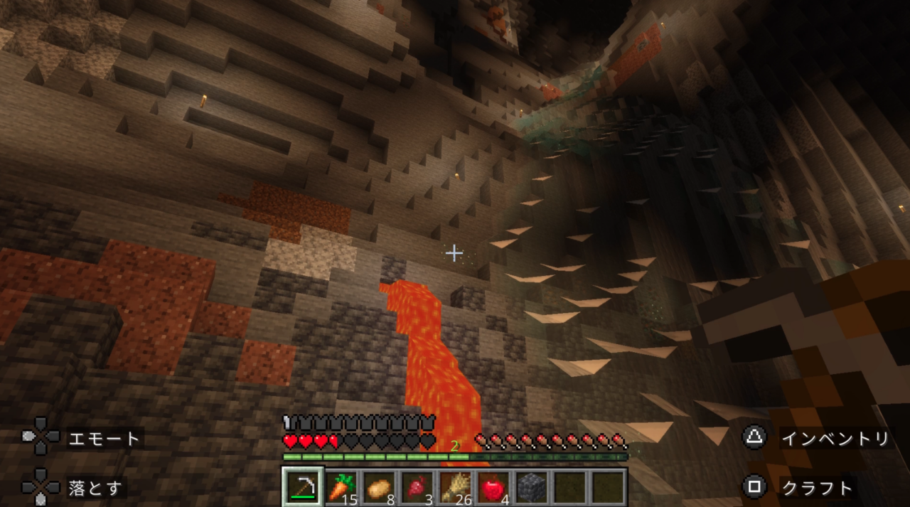 深く掘り進めた地下通路